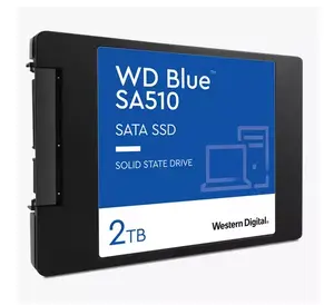 2.5" SATA III SSD Western Digital Blue SA510 2 ТБ — чтение 560 МБ/с, запись 520 МБ/с