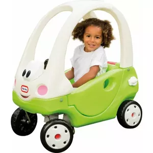 Каталка Little Tikes Grand Cozy Sport — толкатель, 1.5–5 лет, 4 колеса, пластик, зелёно-белая, батарейки AAA