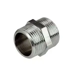 Штуцер (ниппель) Tok-met N3/8Ch хром 3/8 дюйма, Tok-met N3/8Ch