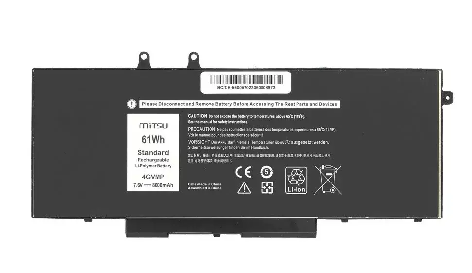 Аккумулятор MITSU для Dell 4GVMP 8000 мАч 7.6В Photo 2