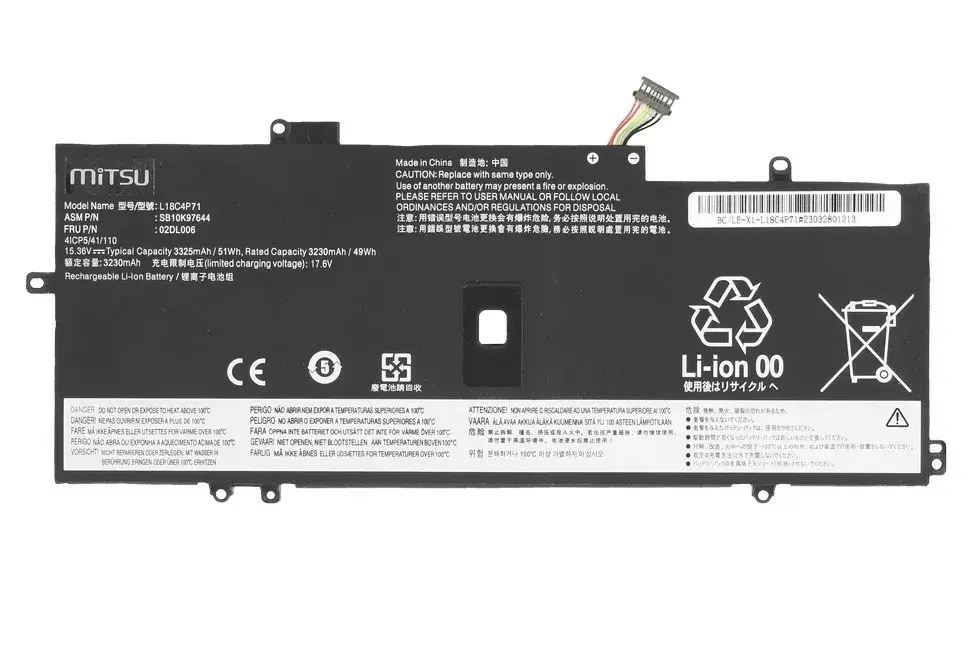 MITSU Battery for Lenovo ThinkPad X1 Yoga and Carbon Photo 2