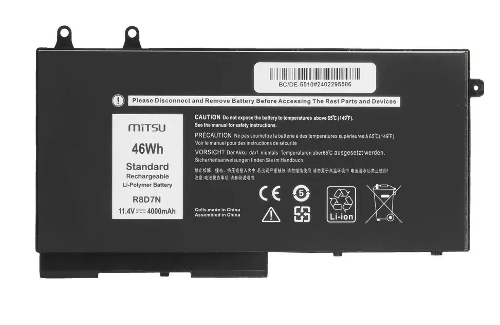 Аккумулятор MITSU для ноутбуков Dell Latitude и Precision Photo 2