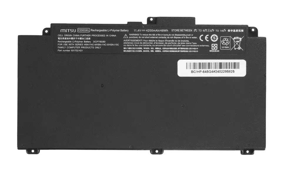 MITSU BC/HP-645G4 akumulators 11.4V 48Wh Photo 2