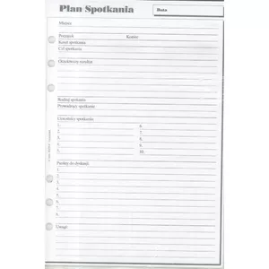 Organizer insert A5 Antra Meeting Planner 270047 — A5-sized planner pages for meetings