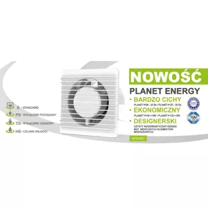 Настенный вентилятор airRoxy 100 мм 8 Вт Planet Energy