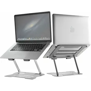 Laptop stand Mozos N2-WH — adjustable-height ergonomic laptop riser, white