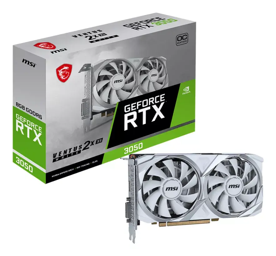 Graphics Card MSI VENTUS RTX 3050 2X XS WHITE 8G OC Photo 2