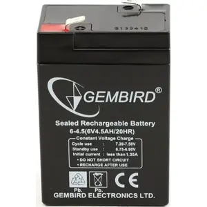 Sealed Lead-Acid UPS Battery GEMBIRD BAT-6V4.5AH — 6 V, 4.5 Ah, Black