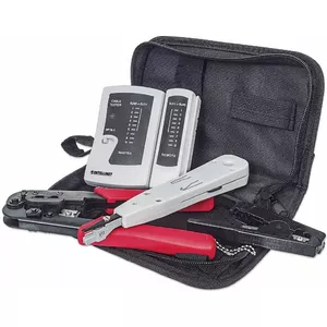 Intellinet 4-Piece Network Tool Kit LAN Tester Crimping Tool