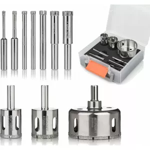 Diamond core drill set Smart SM-25-SET10G, 10 pieces, diameters 4–68 mm