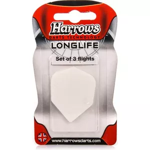 Darta spārni Harrows Longlife White, komplekts 3 gab., rezerves spārniņi dartiņiem