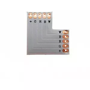 Leņķa PCB savienotājs 12 mm RGBW LED lentai, 12/24V DC, Mojeledy LUX05536