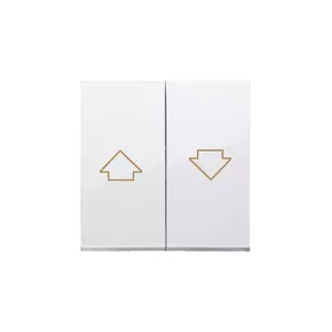 Pushbutton switch Kontakt-Simon DKZP1/11 — white plastic housing, 14 g, for Simon 54 series openings
