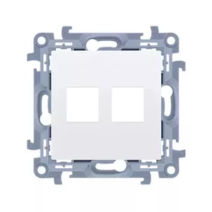 Socket outlet Kontakt-Simon CKP2.01/11 White, plastic housing, IP20, 77×77×35 mm