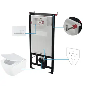 Встроенный комплект унитаза 6‑в‑1 Deante CDZA6ZPW с режимом двухступенчатого смыва и компактным дизайном
