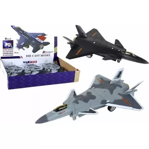 Toy airplane LEANToys Model Samolotu Z Napędem Frykcyjnym 16286 — black/gray friction-powered model