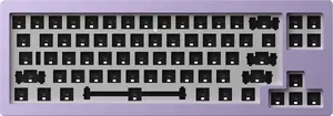 Spēļu klaviatūras korpuss AKKO MonsGeek M7 VIA Barebone Kit — violets, barebone komplekts 60/65% klaviatūrām