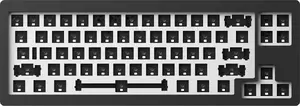 Klēpjdatora mehāniskās tastatūras barebone komplekts AKKO MonsGeek M7 VIA — korpuss, melns