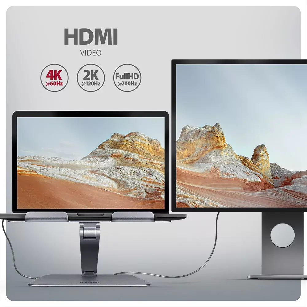 Axagon HMC-STND USB-C 5Gbps алюминиевый стенд и хаб Photo 7