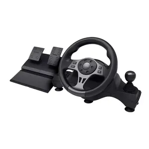 Steering wheel and pedals TRUST GXT 289 Movi Black — wired USB, 270° rotation, 25 buttons, 2 m cable
