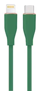 Gembird CC-USB2S-CM8PM-1.5M-G USB Type-C to Lightning Cable Green 1.5 m 20W 2.25A USB 2.0 Silicone