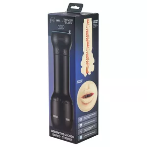 Masturbator Kiiroo PowerBlow+Feel Silicone Black — silicone mouth stroker for solo play