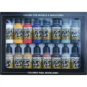 Akrila krāsu komplekts VALLEJO 71.178 — 16 x 17 ml šķidrie akrili (dažādas krāsas)