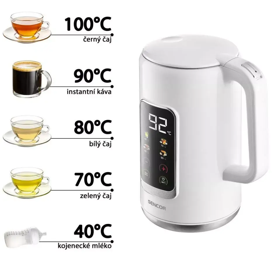 Электрочайник SENCOR SWK0950WH 1,0 л 2200 Вт Photo 3