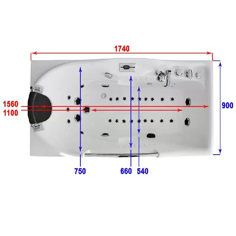 Massage bathtub AMUE AMUS-1050R Photo 8