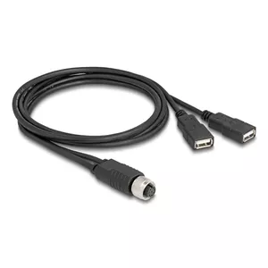 Кабель DeLOCK 60290 сенсор/актуатор 1 м M12 2 x USB Type-A черный