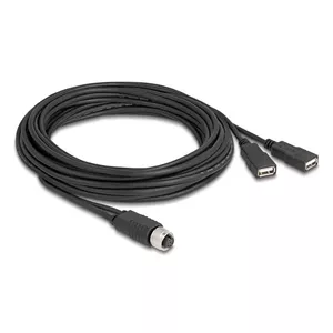 Кабель DeLOCK 60652 сенсор/актуатор 5 м M12 2 x USB Type-A черный