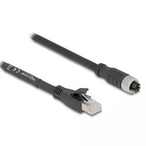 Сетевой кабель DeLOCK 80595 M12 к RJ-45 Cat5e 10 м Черный