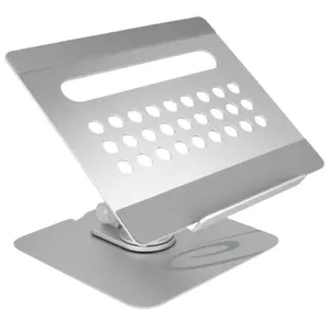 Laptop & tablet stand DeLOCK 18457 Silver Aluminium 360° rotation