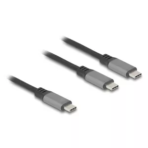 USB кабель DeLOCK 81271 1.2м USB C 2 x USB C Черный Серый