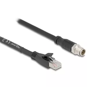 Сетевой кабель DeLOCK 80585 M12 к RJ-45 Cat5e 5 м Черный
