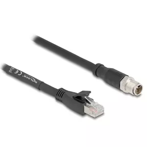 Сетевой кабель DeLOCK 80586 M12 к RJ-45 Cat5e 10 м Черный