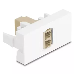 Fibre optic adapter DeLOCK 90840 LC Multi-mode 1 pc Beige White