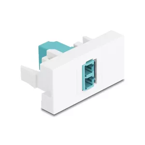 Fibre optic adapter DeLOCK 90845 LC Multi-mode 1 pc Aqua colour White
