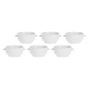 Soup bowl set LA PORCELLANA BIANCA P001500916 — 6 pieces, white, 12.5 cm diameter