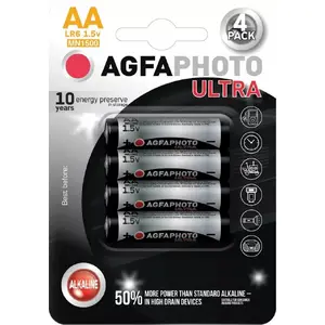 Single-use AA Alkaline Battery AgfaPhoto 110-821887 — 50.5 mm height, 1.45 cm diameter