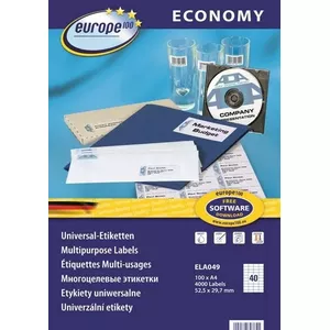 Self-adhesive A4 Printer Labels 5.25×2.97 cm, 4000 pcs — avery zweckform ELA049