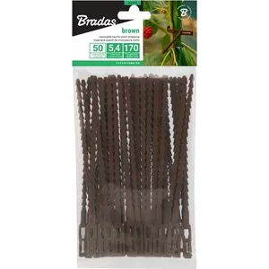 Plant Support Strap MBG - PIOTR KIŹLIŃSKI 5.4×170 mm brown, detachable, pack of 50