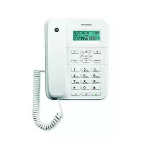 Аналоговый настольный телефон Motorola CT202 с определителем номера и громкой связью, проводная трубка, белый