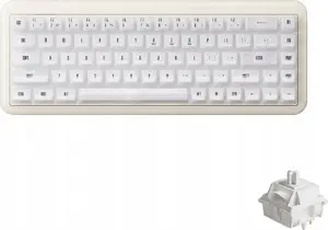 Mehāniskā spēļu tastatūra AKKO YU01 White Jade 65% RGB ar Piano Pro slēdžiem