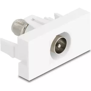 Socket-outlet IEC / F DeLOCK 90828 White 75 Ω Straight
