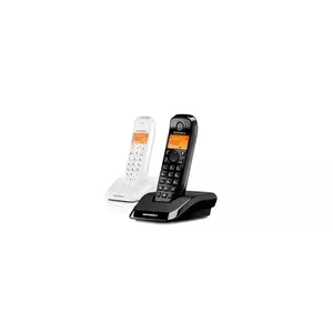 Motorola S12 Duo DECT телефон Идентификация абонента (Caller ID) Черный, Белый