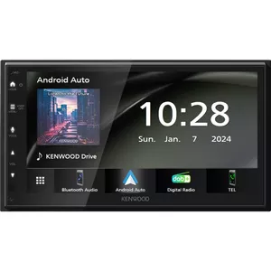 Car Media Receiver Kenwood Electronics DMX5023DABS Black 22 W Wi-Fi Bluetooth