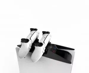 Uzlādes stacija iLike P-5 Dual Fast priekš Sony PlayStation 5 PS5 melna — divu kontrolieru lādētājs