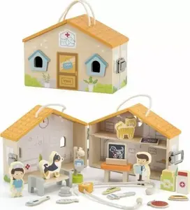 Деревянная клиника для животных Viga Toys – игровой набор для ухода за животными