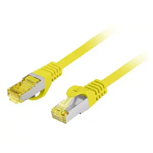 Networking cable Lanberg PCF6A-10CU-0025-Y RJ-45 Cat6a 0.25 m Yellow